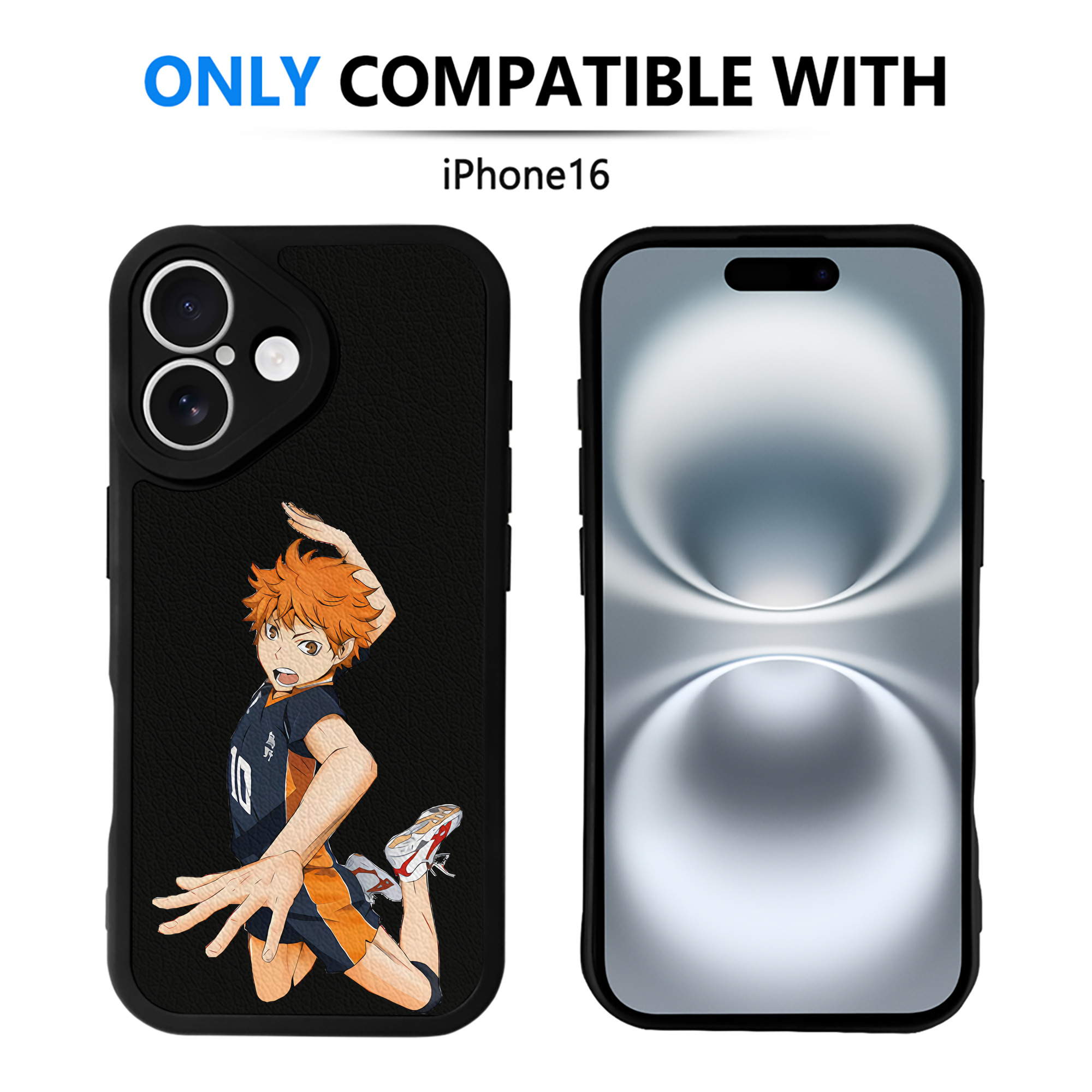 （画像用） ハイキュー!! Haikyu!! 【iPhone 16シリーズ対応】シリコンスマホケース（レザー調） 材質：シリコン
